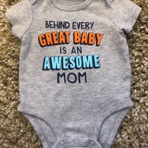 Grey graphic onesie